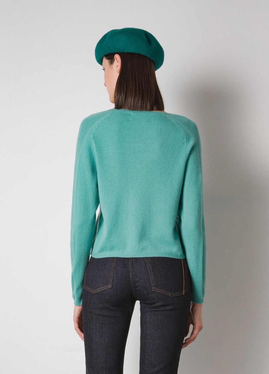 Abbigliamento LES COPAINS Cashmere | Tricot In Misto Cashmere Con Scollo A V