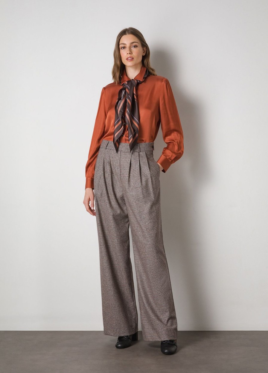 Abbigliamento LES COPAINS Pantaloni Wide Flare | Pantaloni Wide Flare In Misto Lana