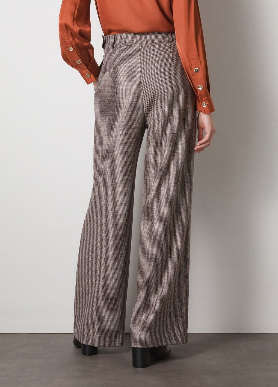 Abbigliamento LES COPAINS Pantaloni Wide Flare | Pantaloni Wide Flare In Misto Lana