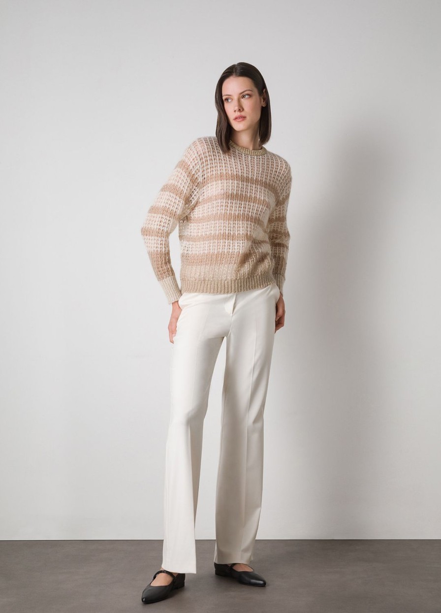 Abbigliamento LES COPAINS Maglieria | Pullover In Misto Lana Mohair Rigato E Lurex