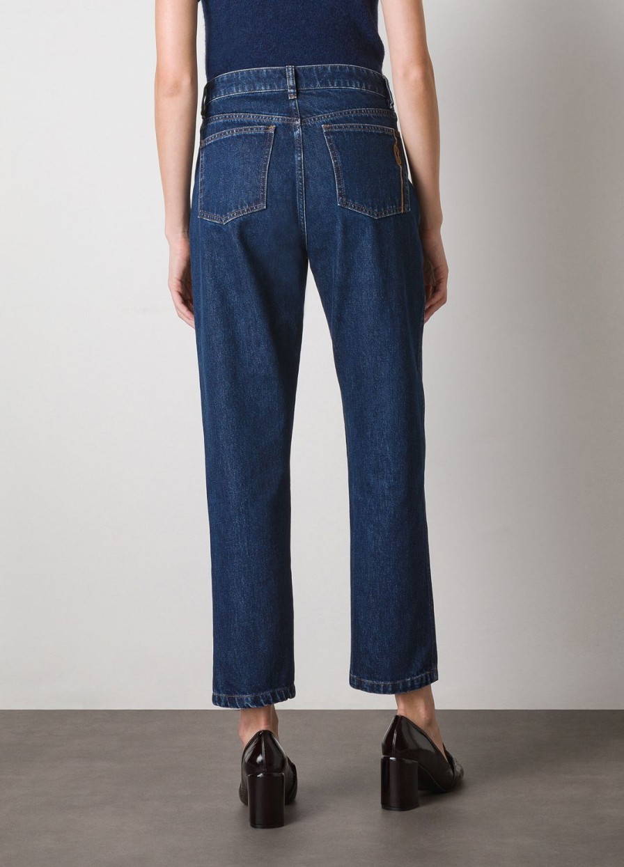 Abbigliamento LES COPAINS Mom Jeans | Denim Mom Fit In Puro Cotone